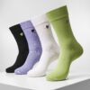 Heart Socks 4-Pack Black+Lilac+Lime+White