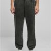 Heavy Stone Washed Sweatpants - Black