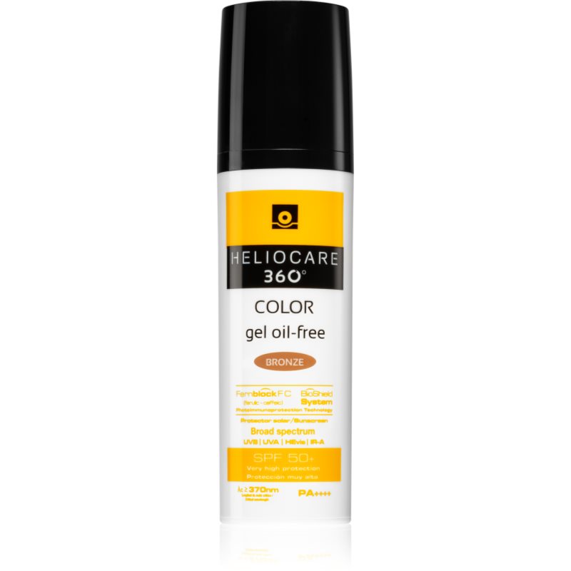 Heliocare 360° Color Gel Oil-Free színező védőgél SPF 50+ árnyalat Bronze 50 ml-Eredeti