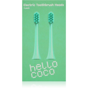 Hello Coco Electric Toothbrush Heads Green csere fejek a fogkeféhez 2 db