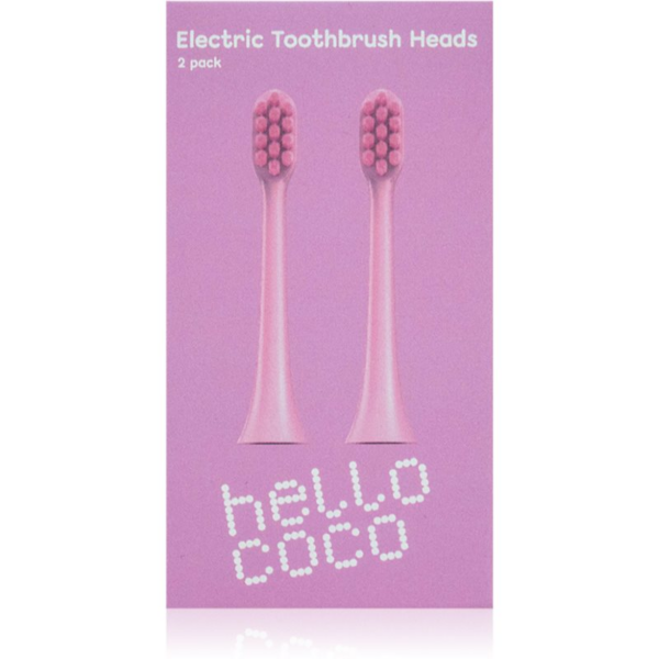 Hello Coco Electric Toothbrush Heads Pink csere fejek a fogkeféhez 2 db