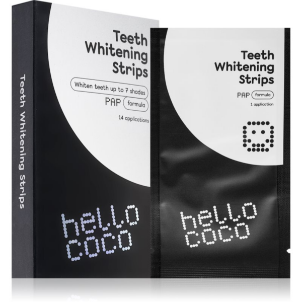 Hello Coco PAP+ Teeth Whitening Strips fogfehérítő szalag a fogakra 14 db-Ár