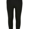 High-waisted jersey leggings for girls - black