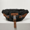 Hiking shoulder bag made of recycled ripstop black