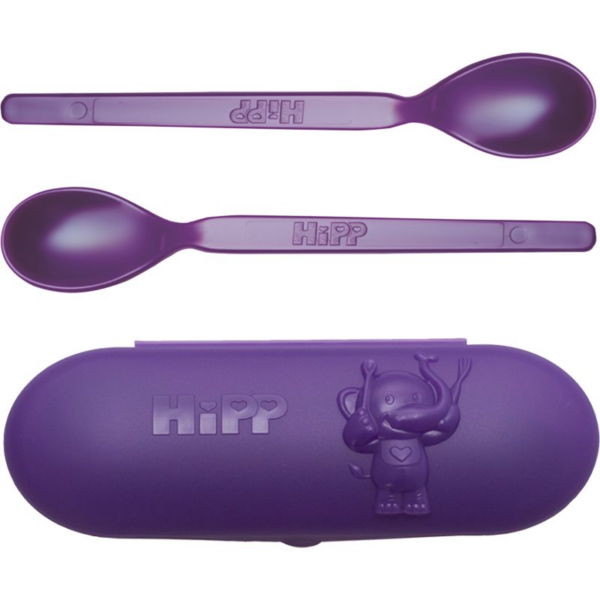 Hipp Spoons Set etetőkészlet utazásra Purple