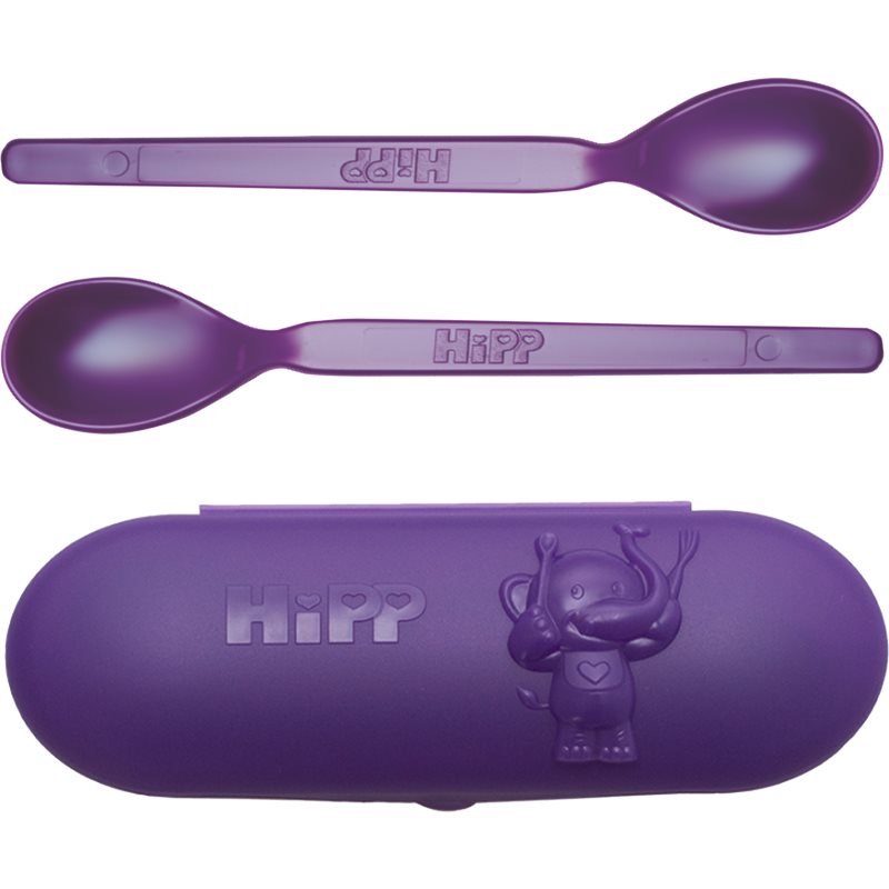 Hipp Spoons Set etetőkészlet utazásra Purple