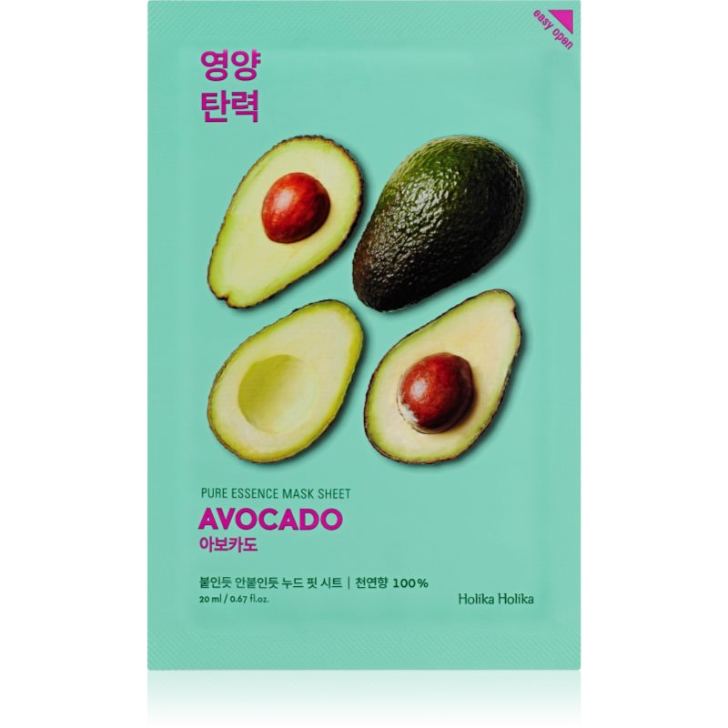 Holika Holika Pure Essence Avocado nyugtató hatású gézmaszk 20 ml-Eredeti