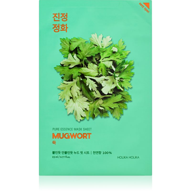 Holika Holika Pure Essence Mugwort arcmaszk nyugtató hatással 23 ml-Eredeti