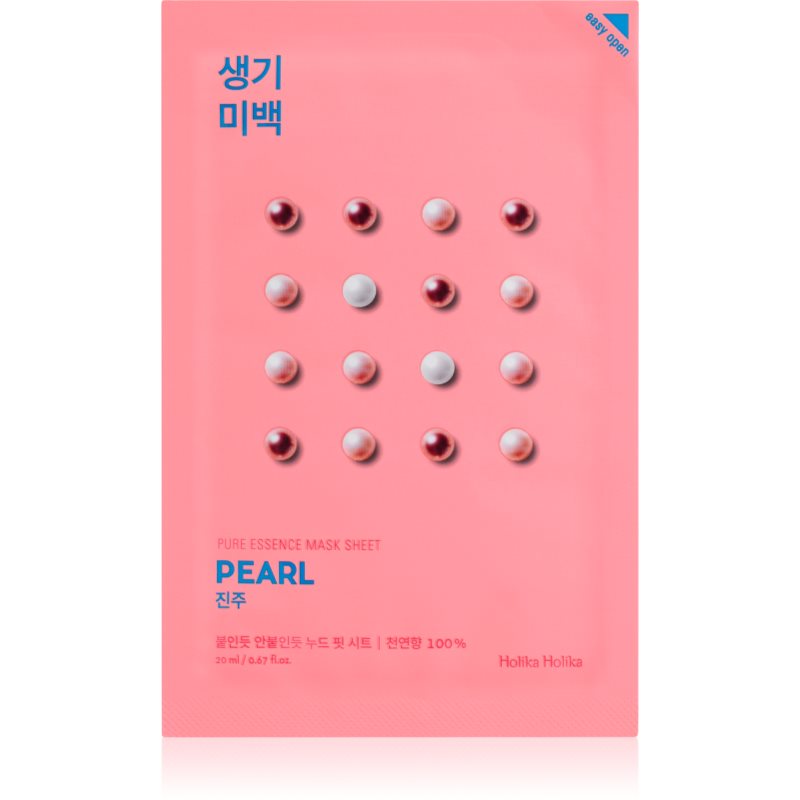 Holika Holika Pure Essence Pearl arcmaszk bőrvilágosító hatással 20 ml-Eredeti