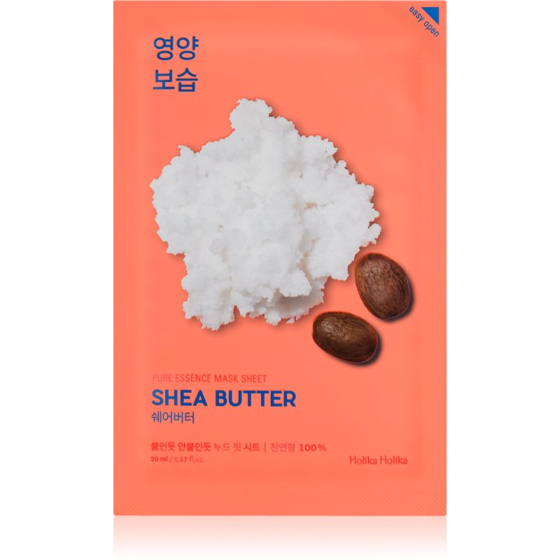 Holika Holika Pure Essence Shea Butter mélyhidratáló és tápláló arcmaszk 23 ml-Eredeti