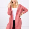 Hooded sweater dark pink