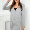 Hoodie with gray melange