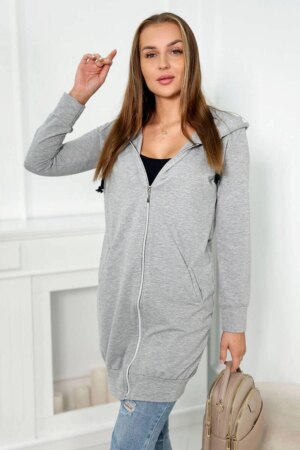 Hoodie with gray melange Hoodie with gray melange
