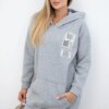 Hoodie with grey patches