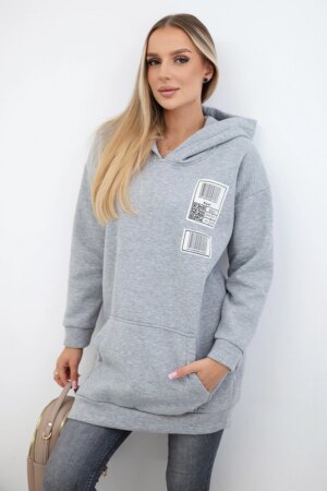 Hoodie with grey patches Hoodie with grey patches