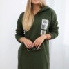 Hoodie with khaki patches