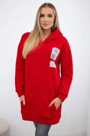 Hoodie with red patches