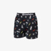 Horsefeathers Frazier Boxer Shorts Black/ Ignite Print M-alacsony-ár