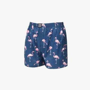 Horsefeathers Manny Boxer Shorts Blue/ Flamingos Print M-alacsony-ár