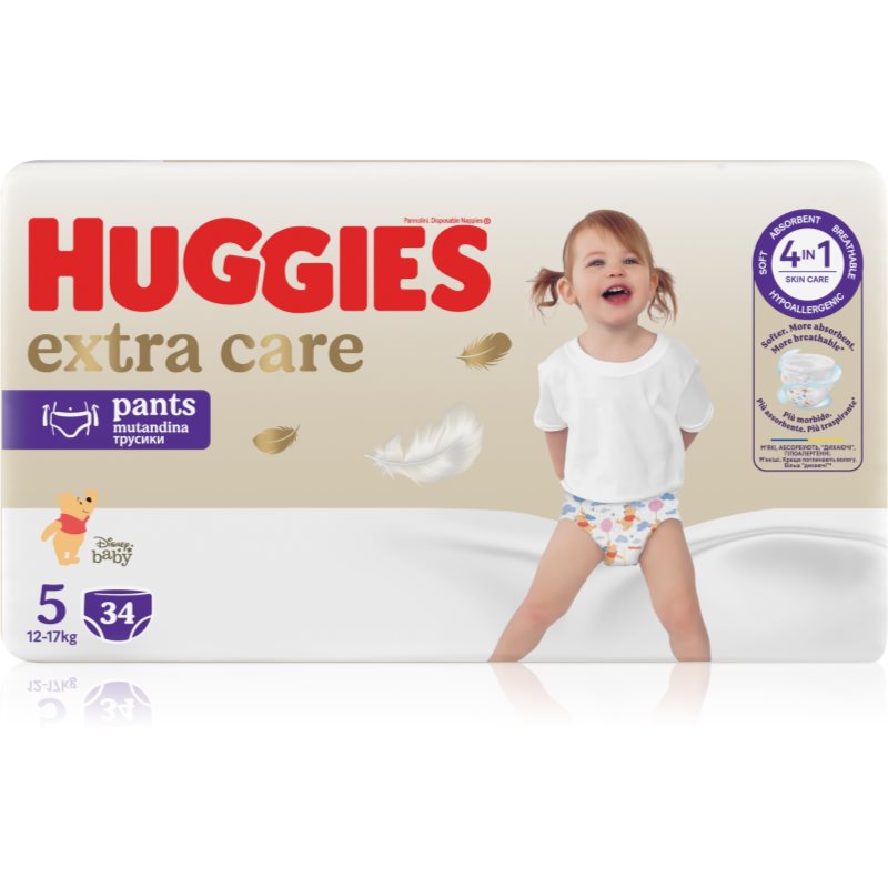 Huggies Extra Care Pants Size 5 eldobható nadrágpelenkák 12 - 17 kg 34 db-Ár