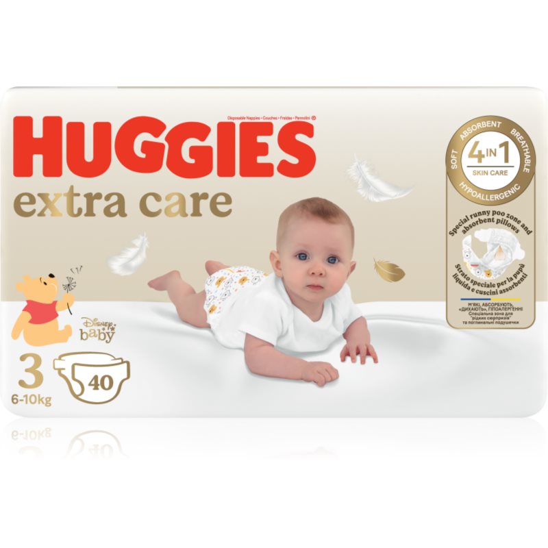 Huggies Extra Care Size 3 eldobható pelenkák 6-10 kg 40 db-Ár