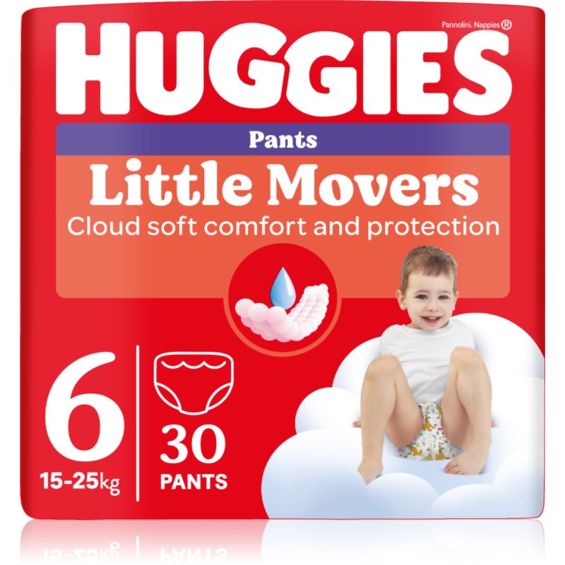 Huggies Little Movers Pants eldobható nadrágpelenkák 15-25 kg 30 db