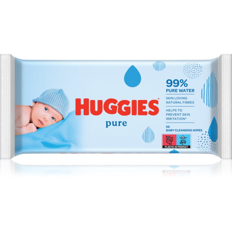 Huggies Pure tisztító törlőkendő gyermekeknek születéstől kezdődően 56 db-Ár