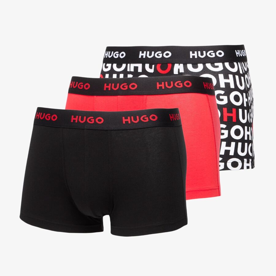 Hugo Boss Cotton Stretch Trunk 3-Pack Multicolor L-alacsony-ár