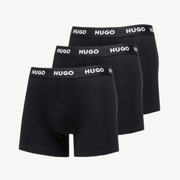 Hugo Boss Logo-Waistband Boxer Briefs 3-Pack Black S-alacsony-ár