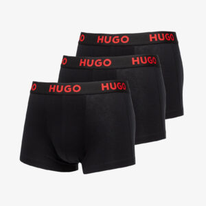 Hugo Boss Logo-Waistband Stretch Trunks 3-Pack Black M-alacsony-ár