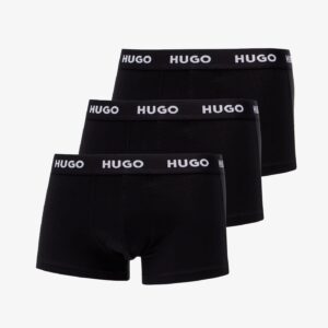 Hugo Boss Logo-Waistband Trunks 3-Pack Black S-alacsony-ár