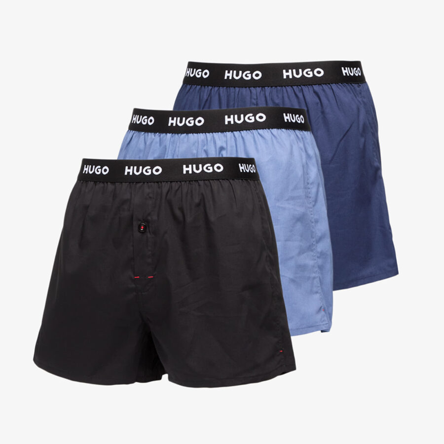 Hugo Boss Pure Cotton Woven Boxer 3-Pack Multicolor S-alacsony-ár
