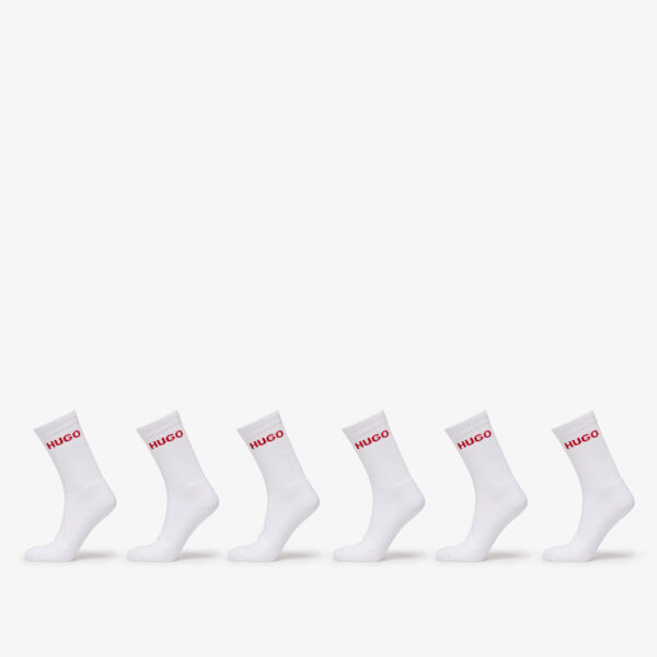 Hugo Boss Rib Logo Sock 6-Pack White 43-46-alacsony-ár