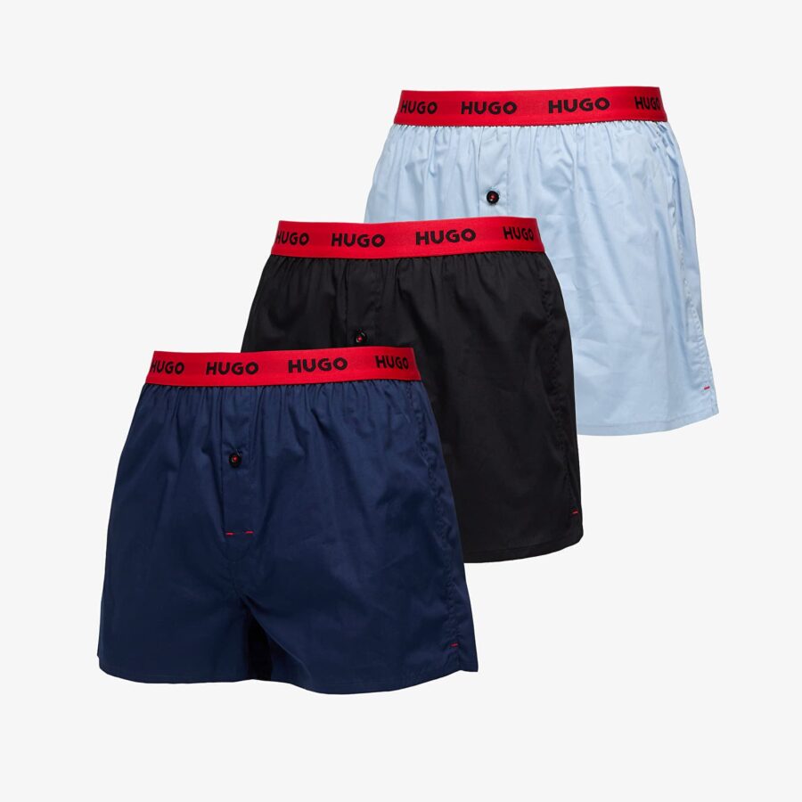 Hugo Boss Woven Boxer 3-Pack Multicolor S-alacsony-ár