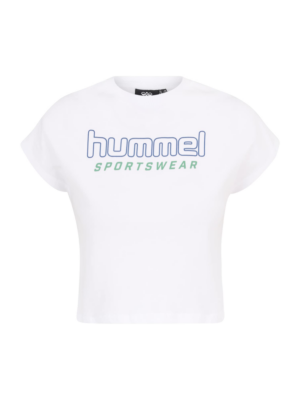 Hummel Póló 'June'  kék / zöld / fehér-Hungary