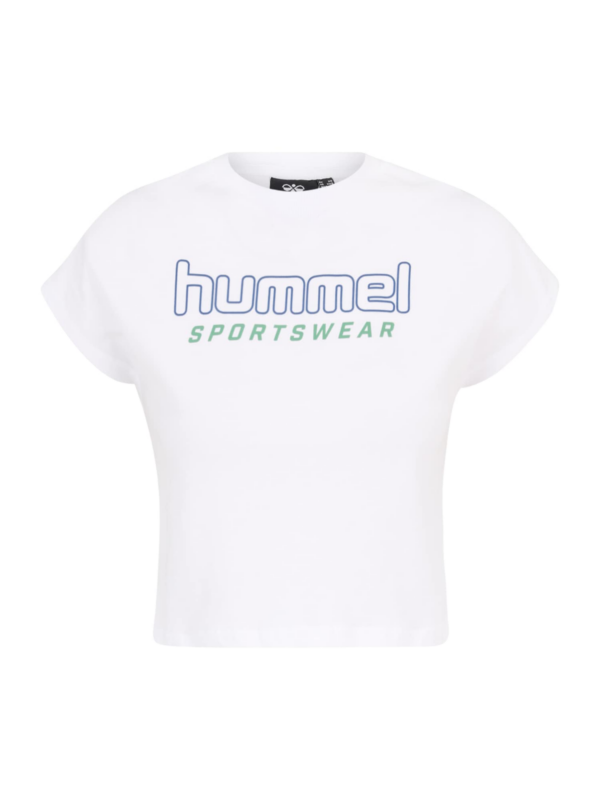 Hummel Póló 'June'  kék / zöld / fehér-Hungary