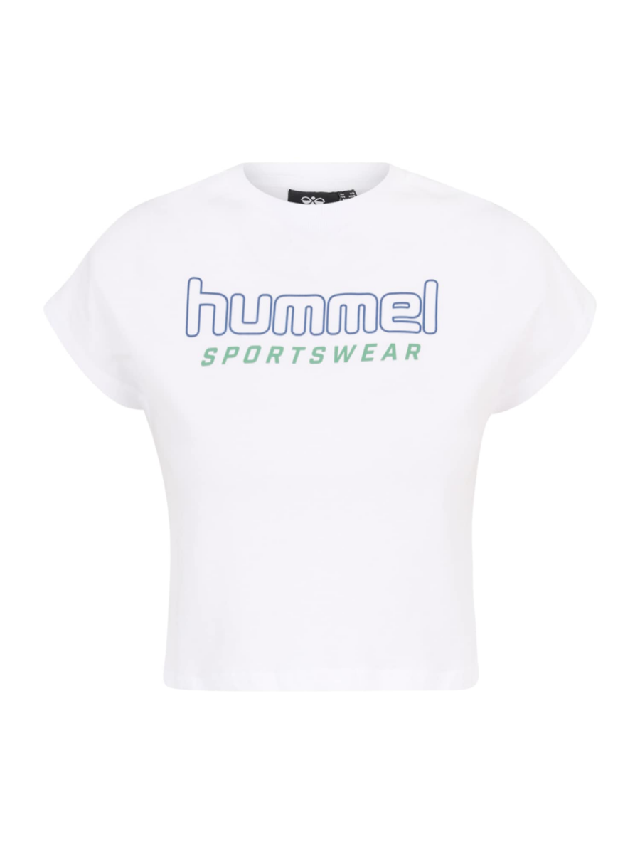Hummel Póló 'June'  kék / zöld / fehér-Hungary