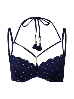 Hunkemöller Bikini felső  tengerészkék / fehér-hu