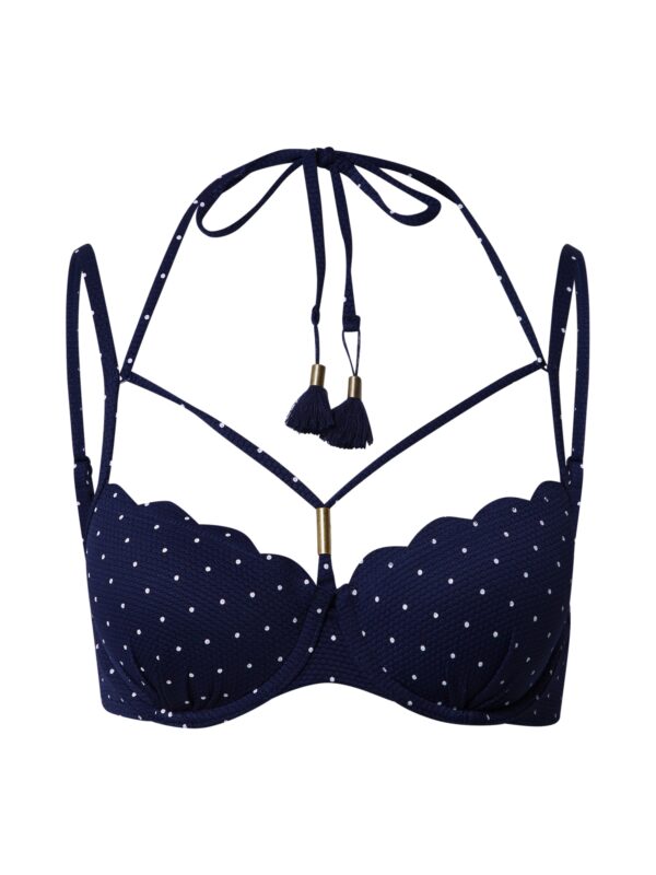 Hunkemöller Bikini felső  tengerészkék / fehér-hu