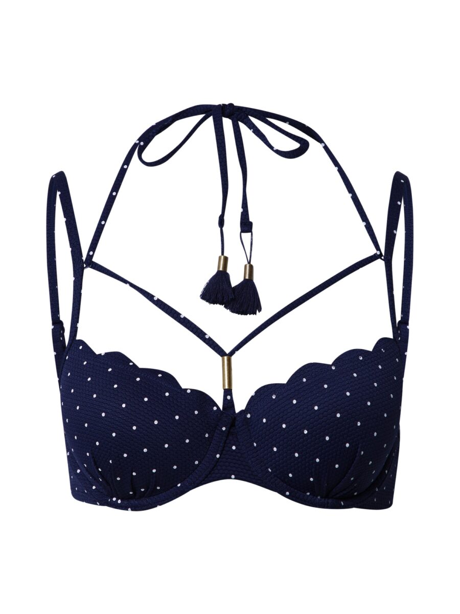 Hunkemöller Bikini felső  tengerészkék / fehér-hu