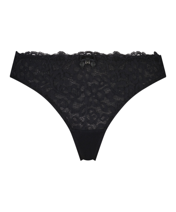 Hunkemöller String bugyik 'Marine'  fekete-Ár