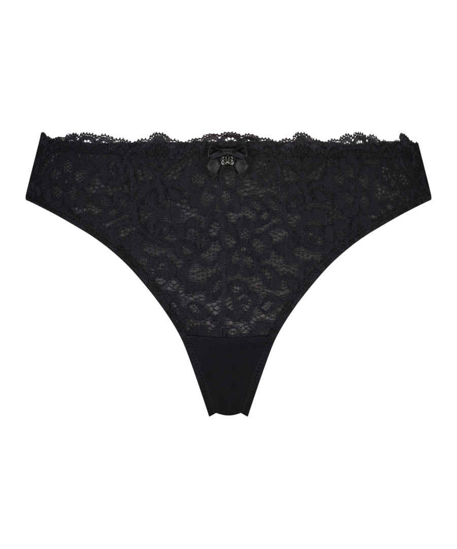 Hunkemöller String bugyik 'Marine'  fekete-Ár