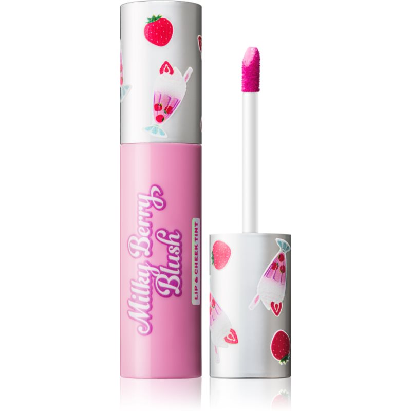 I Heart Revolution Milkshake Milky Berry Blush multifunkcionális smink ajkakra és arcra árnyalat Pink Passion 10 ml