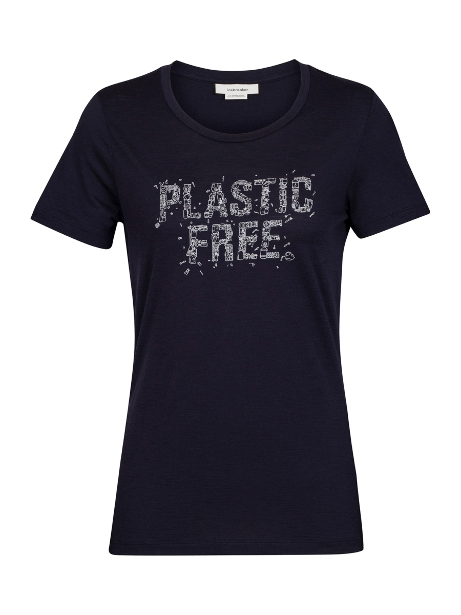 ICEBREAKER Funkcionális felső 'Tech Lite II Plastic Free'  tengerészkék / fehér-Hungary