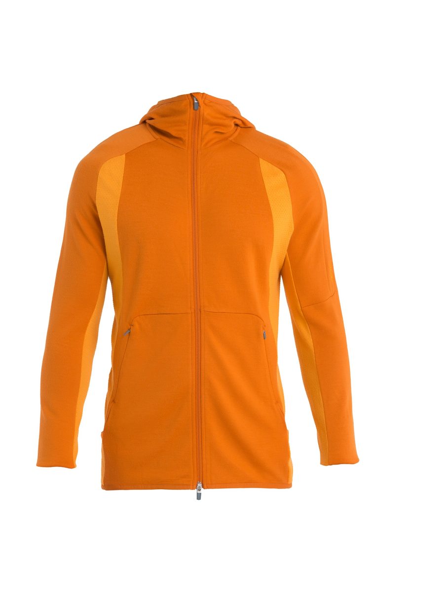 ICEBREAKER Sport szabadidős felsők 'Quantum ZoneKnit'  világos narancs / sötét narancssárga-Ár