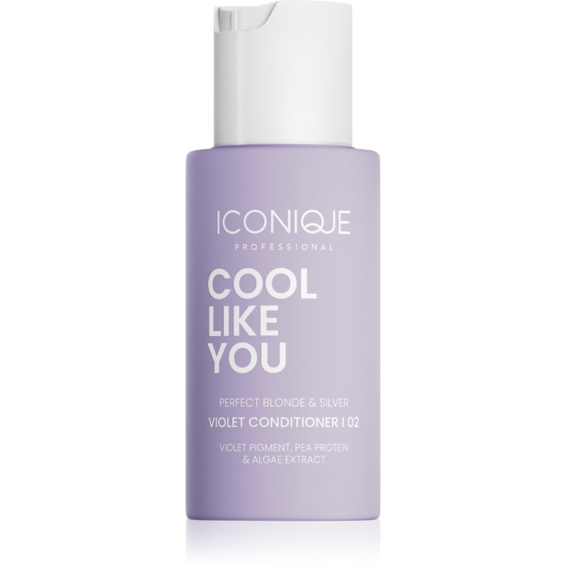 ICONIQUE Professional COOL LIKE YOU Perfect Blonde & Silver Violet kondicionáló semlegesíti a sárgás tónusokat 70 ml