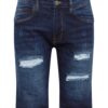 INDICODE JEANS Farmer 'Kaden Holes'  kék farmer