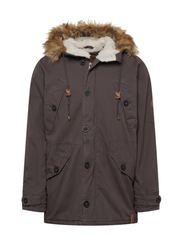 INDICODE JEANS Téli parka 'Fann'  világosbarna / grafit-hu