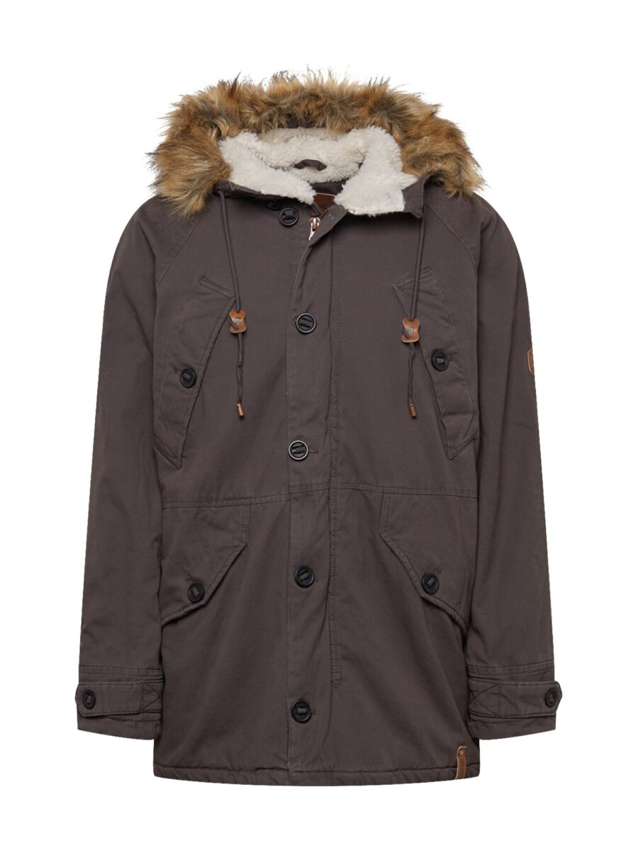INDICODE JEANS Téli parka 'Fann'  világosbarna / grafit-hu