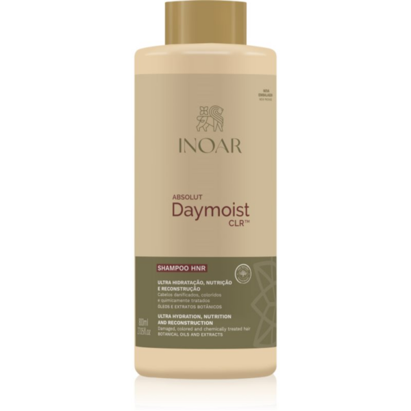 INOAR Absolut Daymoist CLR™ Intenzíven hidratáló sampon száraz és festett hajra 800 ml-ár